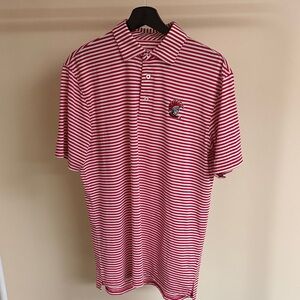 University of Tampa Southern Tide Red and White Striped Polo